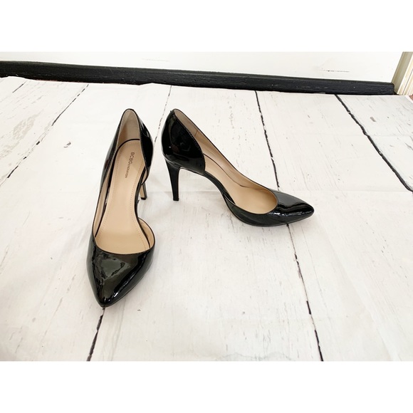 BCBGeneration Black Patent Leather Heels Size 9 - Picture 1 of 11